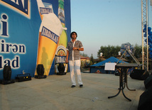 Brewer Baltika-Baku first holds beer festival, rapper Elshad Hose, Baku, Azerbaijan, Aug. 8, 2010