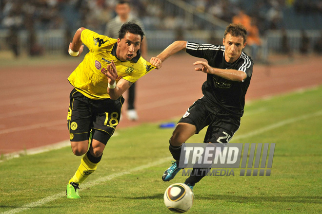 Football match between Karabakh and Borussia, Baku, Azerbaijan, Aug.26, 2010