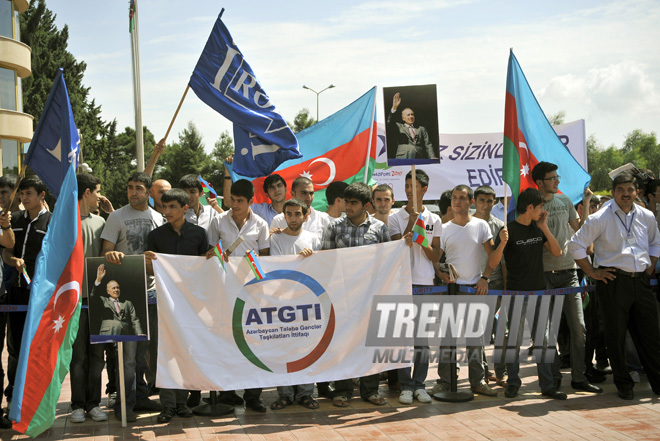 Baku welcomes winners and participants of Youth Olympics Games held in Singapore, Baku, Azerbaijan, Aug.28, 2010 