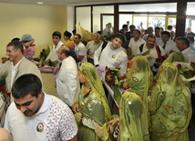 Baku welcomes winners and participants of Youth Olympics Games held in Singapore, Baku, Azerbaijan, Aug.28, 2010