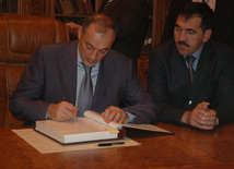 Presidents  of Ingushetia and Dagestan visit Caucasus Muslims Office, Baku, Azerbaijan, Sep.02, 2010 