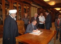 Presidents  of Ingushetia and Dagestan visit Caucasus Muslims Office, Baku, Azerbaijan, Sep.02, 2010 