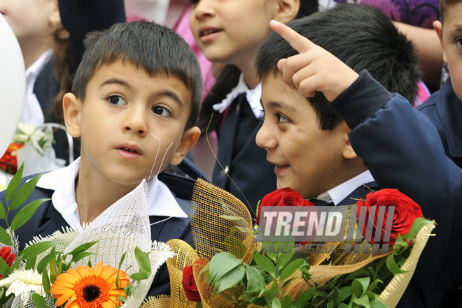 First call sounded in Baku schools today, Baku, Azerbaijan, Sep.15, 2010 