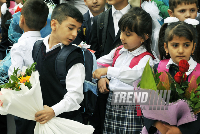 First call sounded in Baku schools today, Baku, Azerbaijan, Sep.15, 2010 