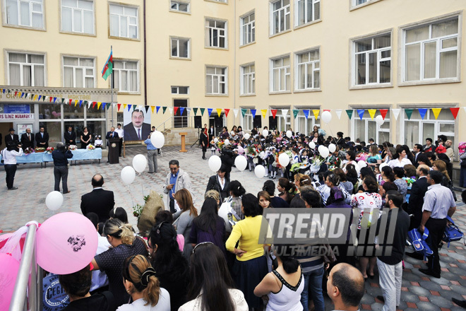 First call sounded in Baku schools today, Baku, Azerbaijan, Sep.15, 2010 