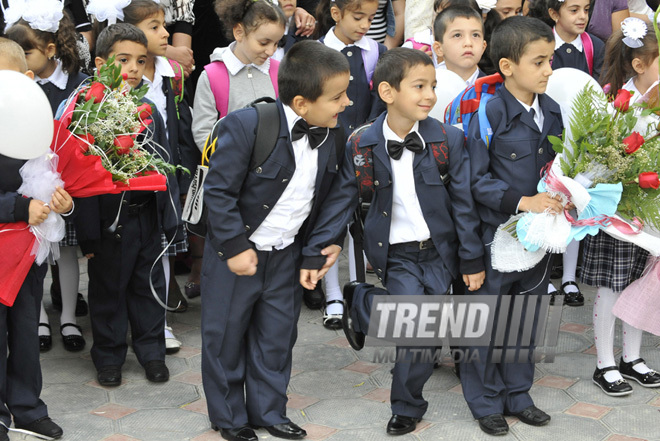 First call sounded in Baku schools today, Baku, Azerbaijan, Sep.15, 2010 