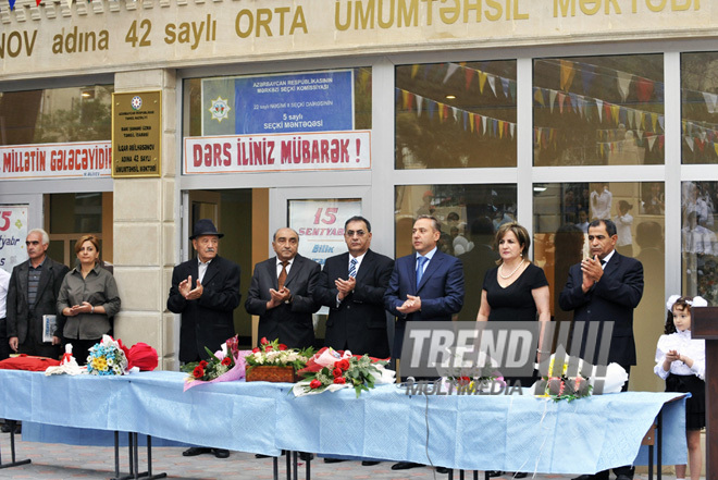 First call sounded in Baku schools today, Baku, Azerbaijan, Sep.15, 2010 