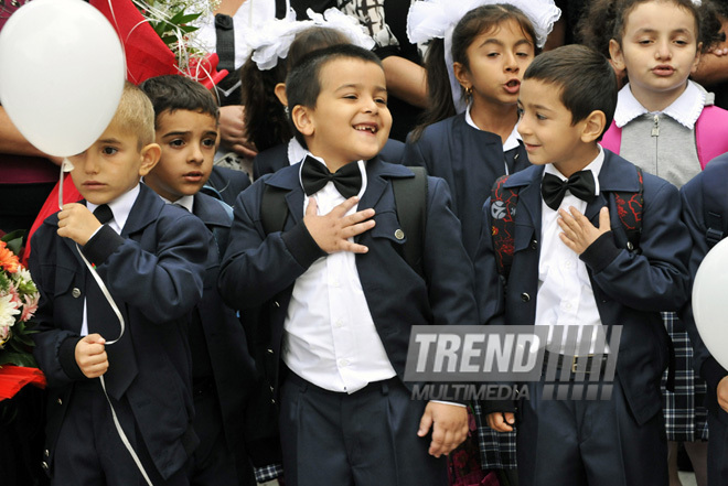 First call sounded in Baku schools today, Baku, Azerbaijan, Sep.15, 2010 