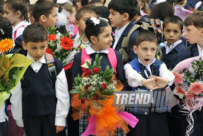 First call sounded in Baku schools today, Baku, Azerbaijan, Sep.15, 2010 