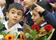 First call sounded in Baku schools today, Baku, Azerbaijan, Sep.15, 2010 