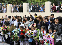 First call sounded in Baku schools today, Baku, Azerbaijan, Sep.15, 2010 