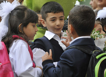 First call sounded in Baku schools today, Baku, Azerbaijan, Sep.15, 2010 