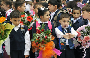 First call sounded in Baku schools today, Baku, Azerbaijan, Sep.15, 2010 