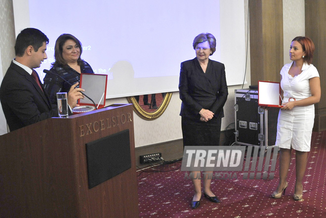 Awarding ceremony of honorary diplomas for merits in participating in activities of international organization "YES", dealing with issues of human trafficking, Baku, Azerbaijan, Sept. 17, 2010