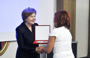 Awarding ceremony of honorary diplomas for merits in participating in activities of international organization "YES", dealing with issues of human trafficking, Baku, Azerbaijan, Sept. 17, 2010