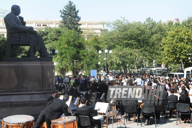 Concert dedicated to 125th  anniversary of Azerbaijani composer Uzeyir Hajibeyov, Azerbaijan, Baku, September 18, 2010