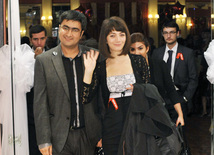 TREND International News Agency marks 15th anniversary, Journalists Shahin Javadsoy and Zarina Ahmadova, Baku, Azerbaijan, Oct.04, 2010