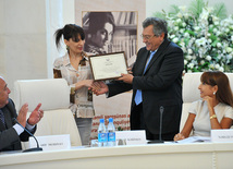 Contest timed to 71st anniversary of prominent Azerbaijani scholar Aida Imanguliyeva ends, rector of the Baku branch of the M.V.Lomonosov Moscow State University, Nargiz Pashayeva, Baku, Azerbaijan, Okt.08, 2010