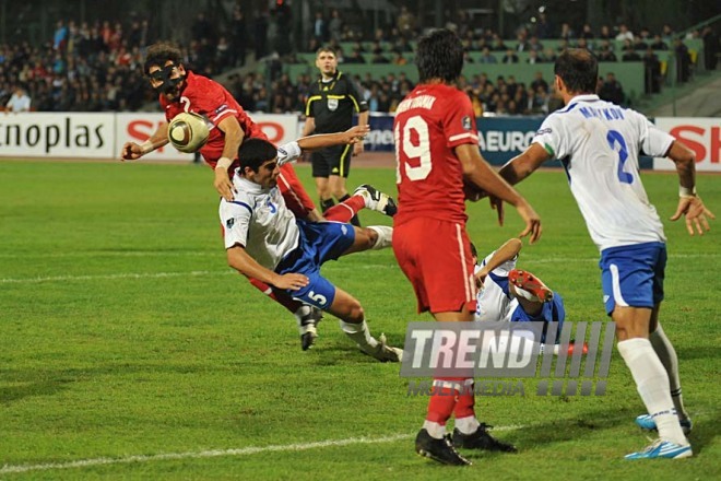 Azerbaijani national football team in domestic qualifying match with Turkey within 2012 European Championship, Baku,  Azerbaijan, Okt.12, 2010