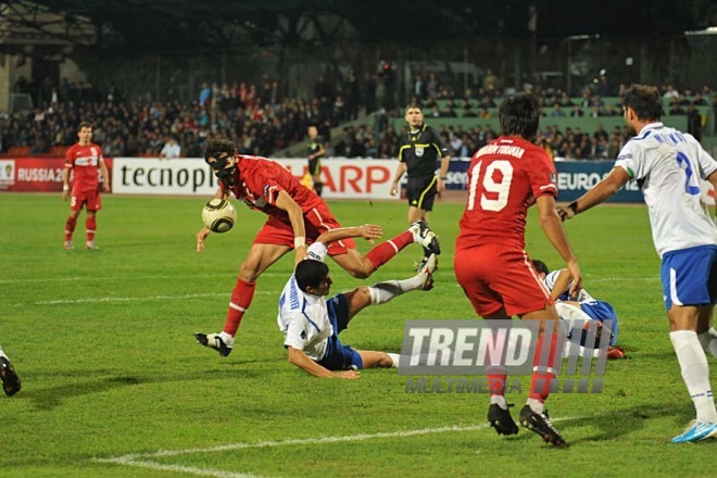 Azerbaijani national football team in domestic qualifying match with Turkey within 2012 European Championship, Baku,  Azerbaijan, Okt.12, 2010