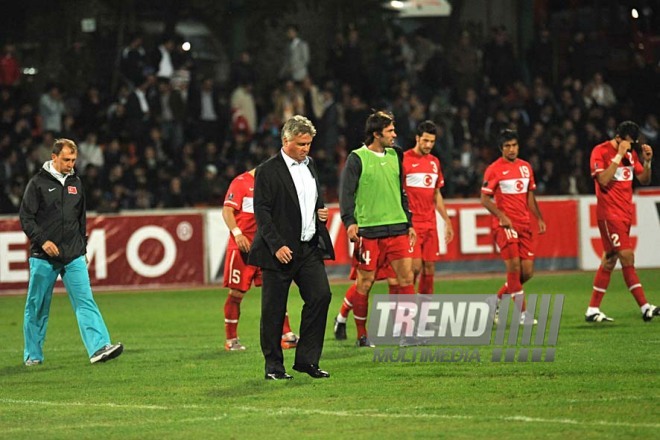 Azerbaijani national football team in domestic qualifying match with Turkey within 2012 European Championship, Baku,  Azerbaijan, Okt.12, 2010