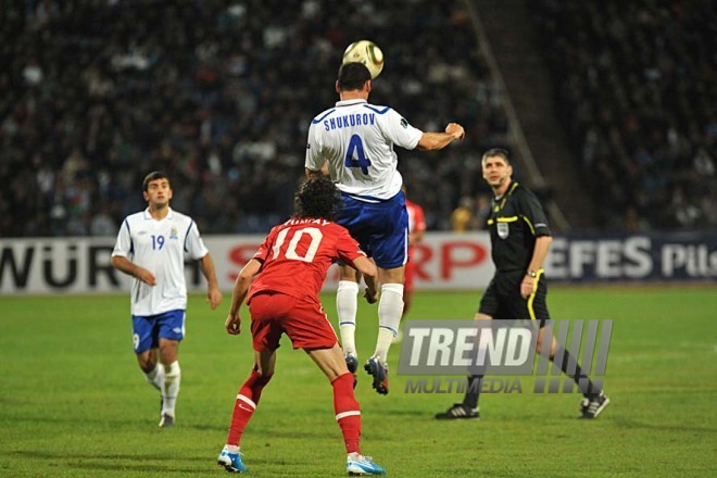 Azerbaijani national football team in domestic qualifying match with Turkey within 2012 European Championship, Baku,  Azerbaijan, Okt.12, 2010