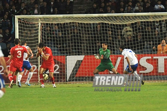 Azerbaijani national football team in domestic qualifying match with Turkey within 2012 European Championship, Baku,  Azerbaijan, Okt.12, 2010