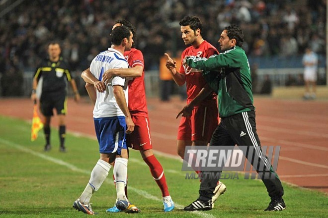 Azerbaijani national football team in domestic qualifying match with Turkey within 2012 European Championship, Baku,  Azerbaijan, Okt.12, 2010