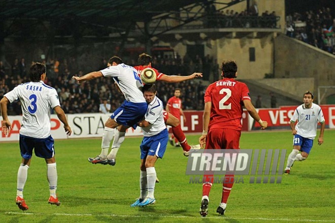 Azerbaijani national football team in domestic qualifying match with Turkey within 2012 European Championship, Baku,  Azerbaijan, Okt.12, 2010