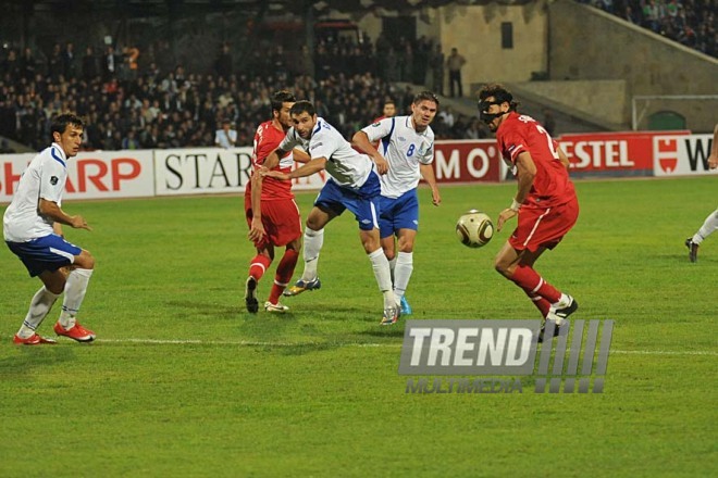 Azerbaijani national football team in domestic qualifying match with Turkey within 2012 European Championship, Baku,  Azerbaijan, Okt.12, 2010