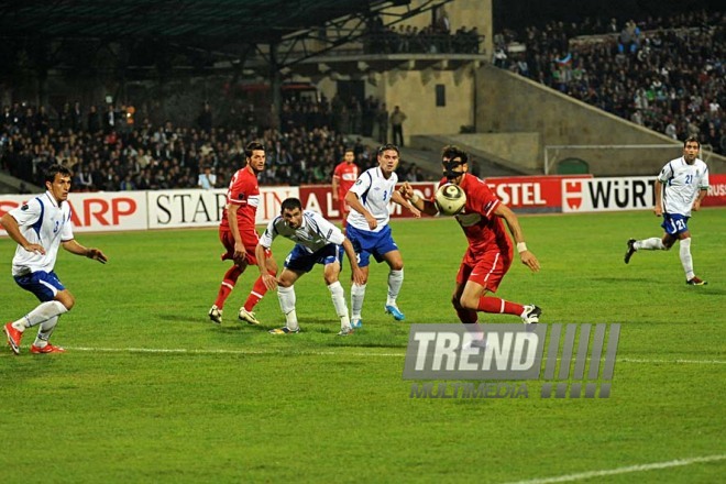 Azerbaijani national football team in domestic qualifying match with Turkey within 2012 European Championship, Baku,  Azerbaijan, Okt.12, 2010