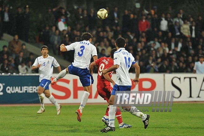 Azerbaijani national football team in domestic qualifying match with Turkey within 2012 European Championship, Baku,  Azerbaijan, Okt.12, 2010