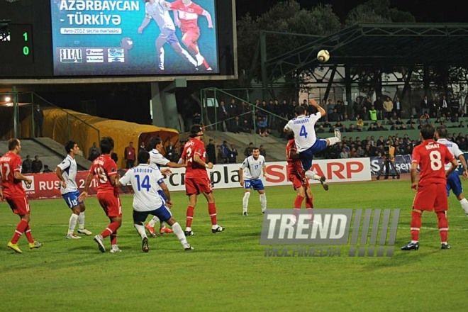 Azerbaijani national football team in domestic qualifying match with Turkey within 2012 European Championship, Baku,  Azerbaijan, Okt.12, 2010