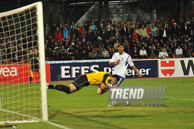 Azerbaijani national football team in domestic qualifying match with Turkey within 2012 European Championship, Baku,  Azerbaijan, Okt.12, 2010