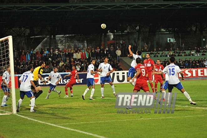 Azerbaijani national football team in domestic qualifying match with Turkey within 2012 European Championship, Baku,  Azerbaijan, Okt.12, 2010