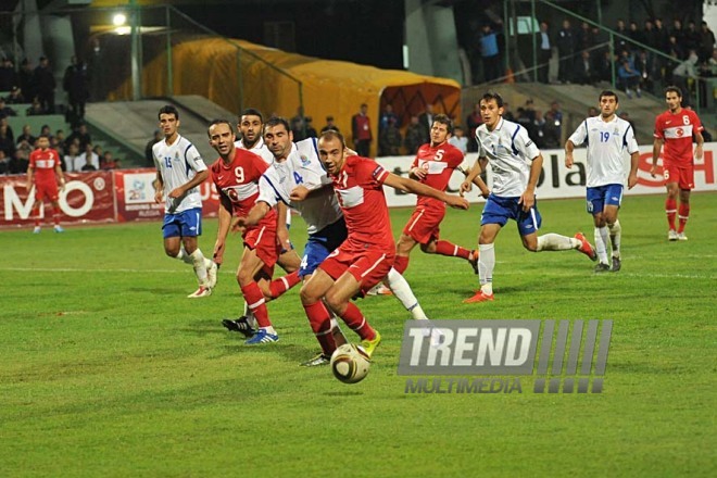 Azerbaijani national football team in domestic qualifying match with Turkey within 2012 European Championship, Baku,  Azerbaijan, Okt.12, 2010