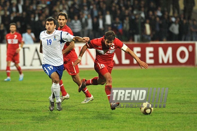 Azerbaijani national football team in domestic qualifying match with Turkey within 2012 European Championship, Baku,  Azerbaijan, Okt.12, 2010