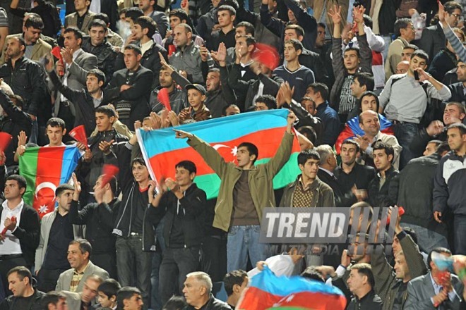 Azerbaijani national football team in domestic qualifying match with Turkey within 2012 European Championship, Baku,  Azerbaijan, Okt.12, 2010