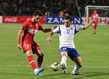 Azerbaijani national football team in domestic qualifying match with Turkey within 2012 European Championship, Baku,  Azerbaijan, Okt.12, 2010