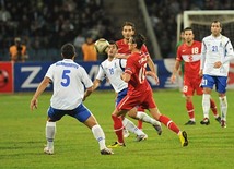 Azerbaijani national football team in domestic qualifying match with Turkey within 2012 European Championship, Baku,  Azerbaijan, Okt.12, 2010