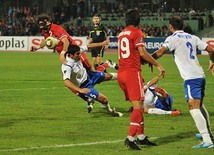 Azerbaijani national football team in domestic qualifying match with Turkey within 2012 European Championship, Baku,  Azerbaijan, Okt.12, 2010