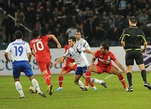 Azerbaijani national football team in domestic qualifying match with Turkey within 2012 European Championship, Baku,  Azerbaijan, Okt.12, 2010