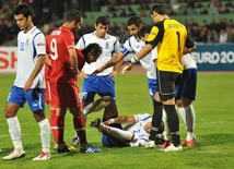 Azerbaijani national football team in domestic qualifying match with Turkey within 2012 European Championship, Baku,  Azerbaijan, Okt.12, 2010