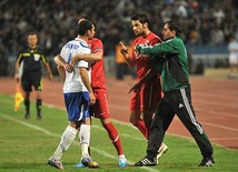 Azerbaijani national football team in domestic qualifying match with Turkey within 2012 European Championship, Baku,  Azerbaijan, Okt.12, 2010