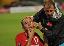 Azerbaijani national football team in domestic qualifying match with Turkey within 2012 European Championship, Baku,  Azerbaijan, Okt.12, 2010