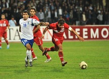 Azerbaijani national football team in domestic qualifying match with Turkey within 2012 European Championship, Baku,  Azerbaijan, Okt.12, 2010