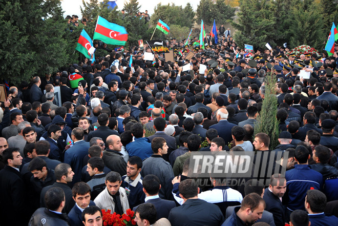 Azerbaijani servicemen buried in second Alley of Honors, Azerbaijan, Baku, November 7 2010