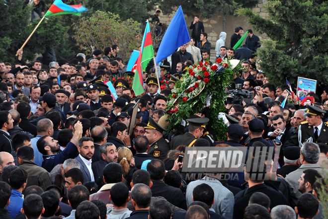 Azerbaijani servicemen buried in second Alley of Honors, Azerbaijan, Baku, November 7 2010