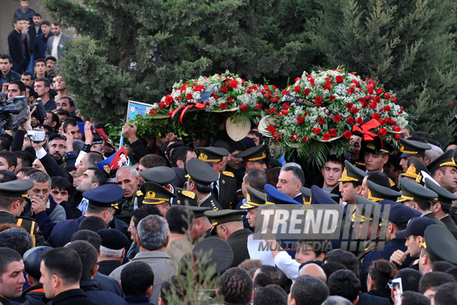 Azerbaijani servicemen buried in second Alley of Honors, Azerbaijan, Baku, November 7 2010