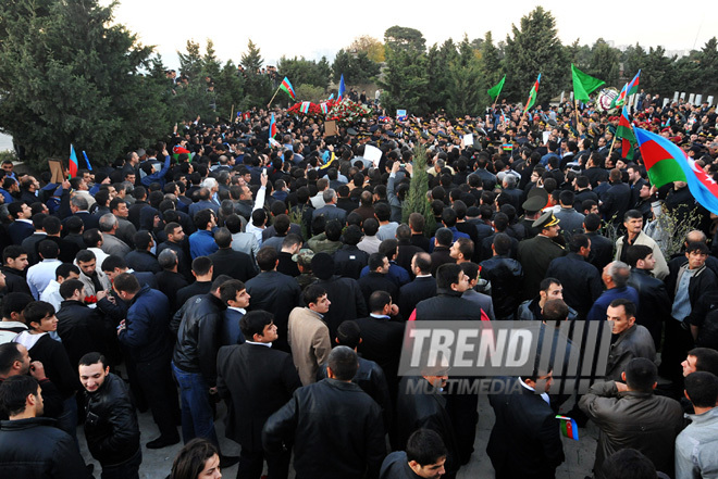 Azerbaijani servicemen buried in second Alley of Honors, Azerbaijan, Baku, November 7 2010